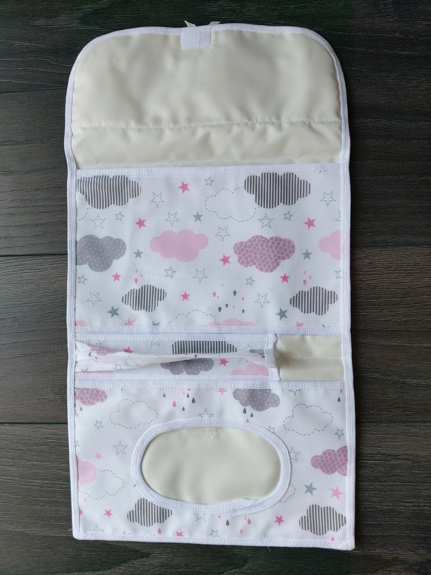 Pochette 3 en 1 - Nuages rose