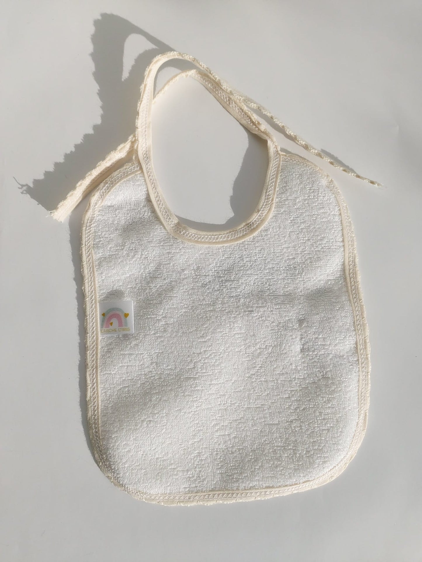 Bavoir long - Nuages marron