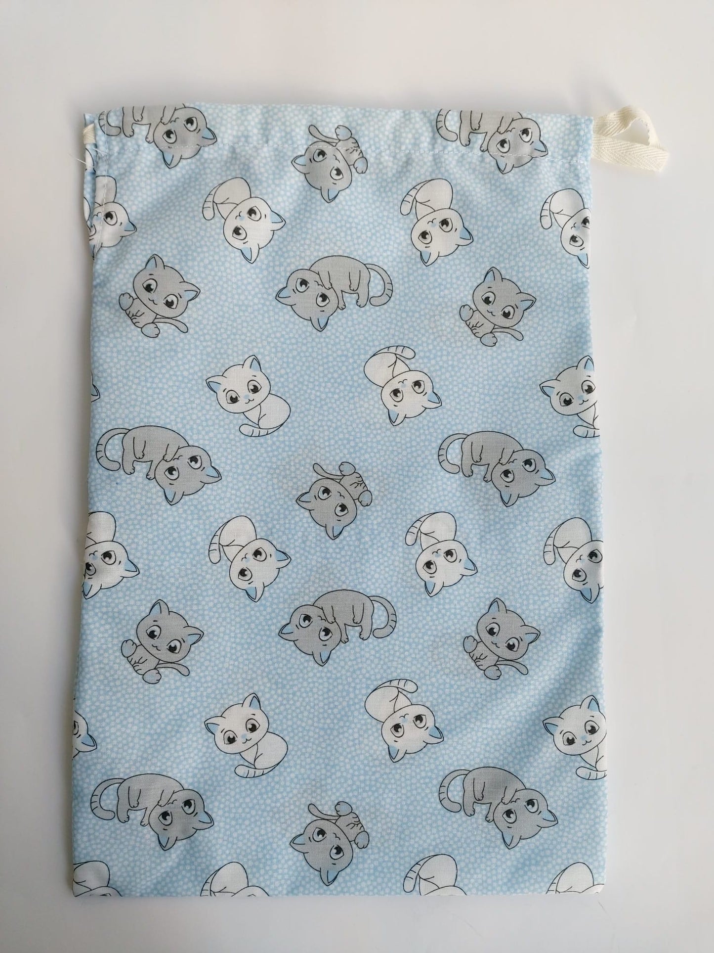 Sac en toile - Chats bleu