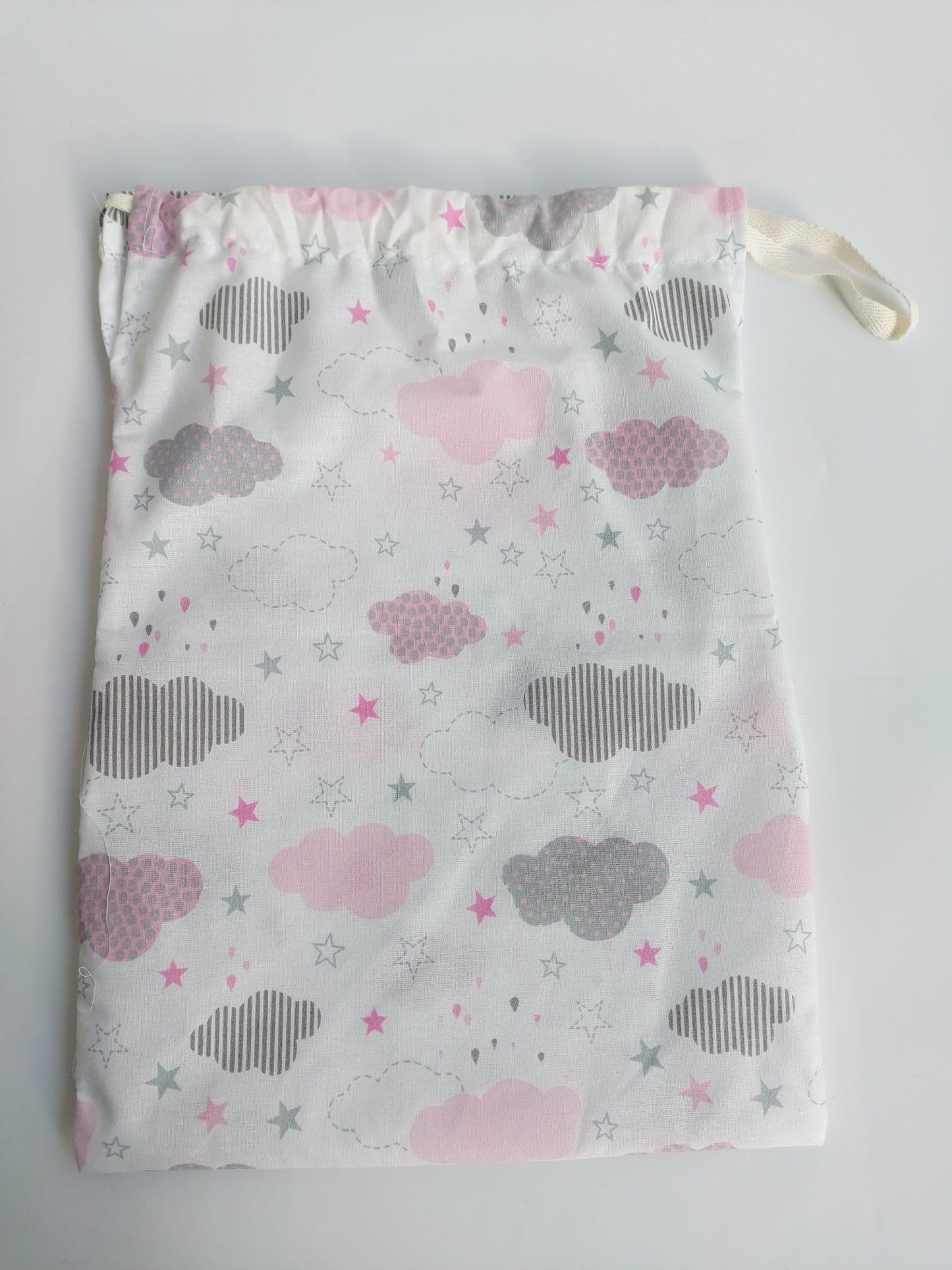 Sac en toile - Nuages rose