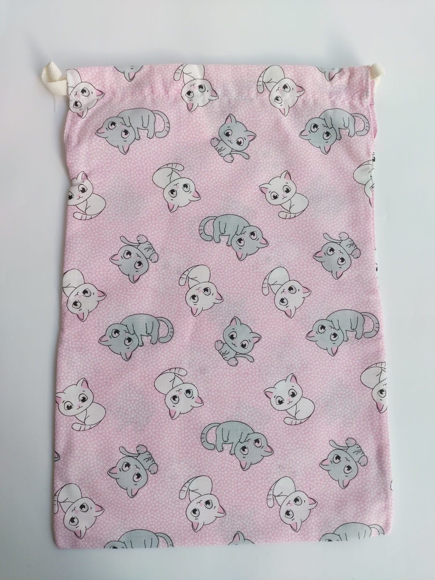 Sac en toile - Chats rose