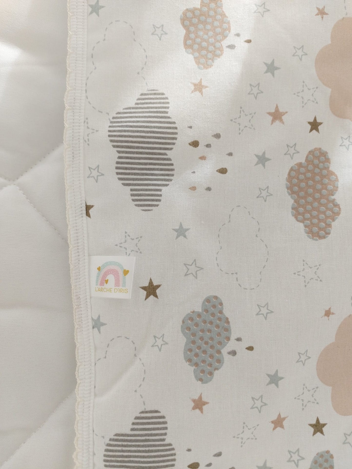 Tour de lit - Nuages marron