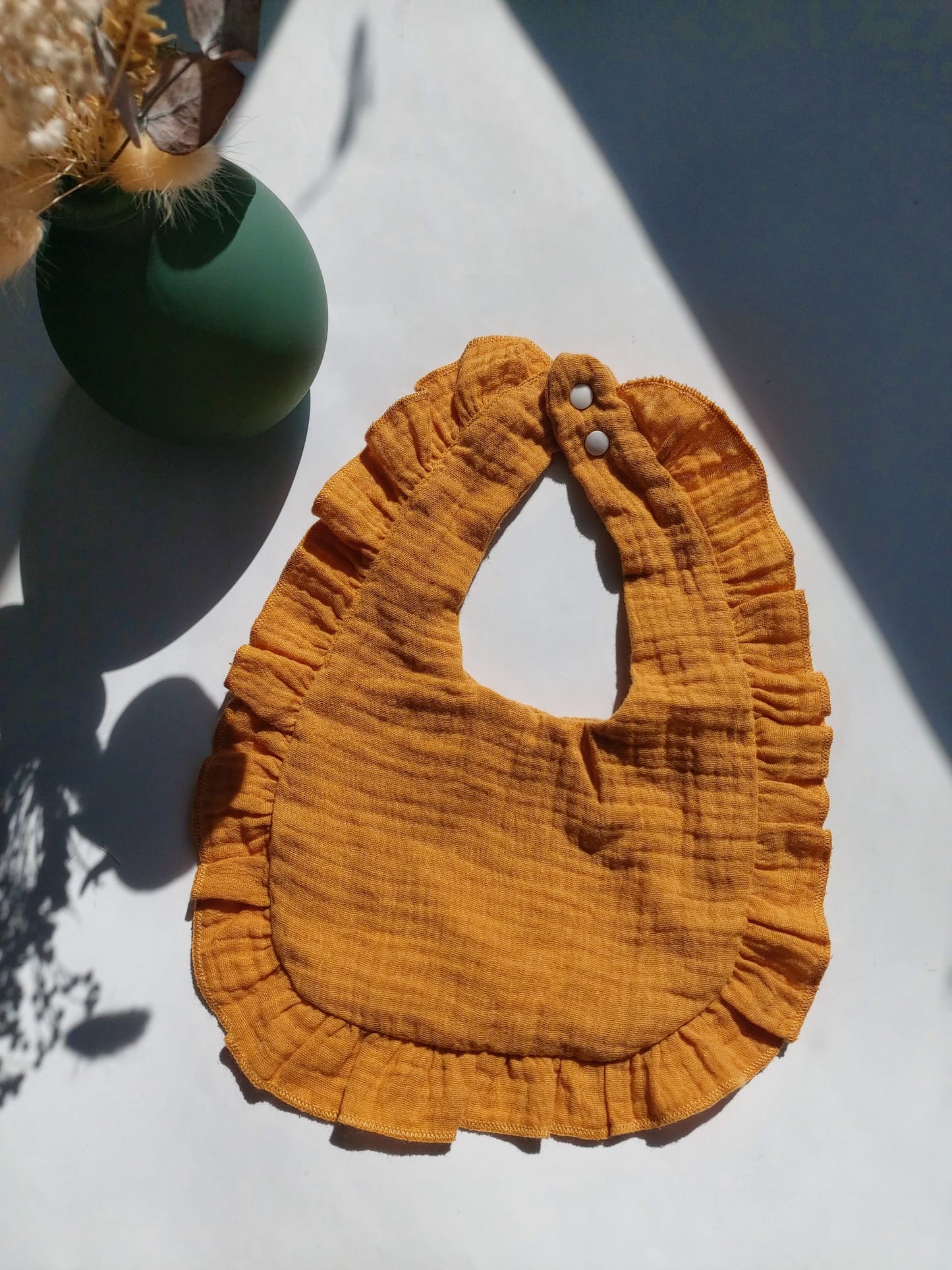 Bavoir à volants - Jaune