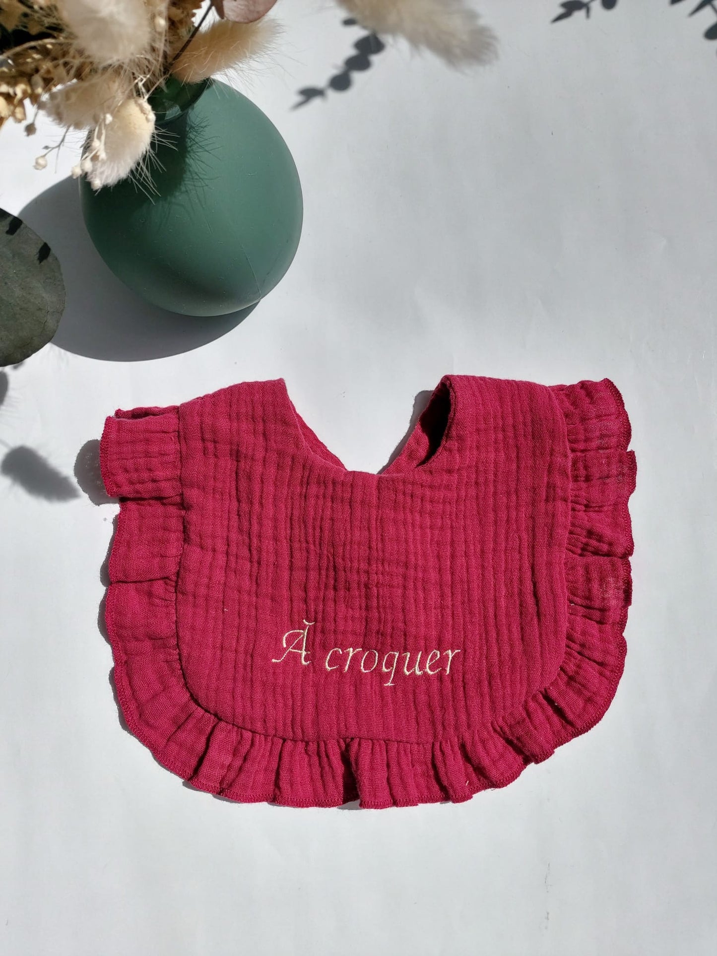 Bavoir à volants - Rouge