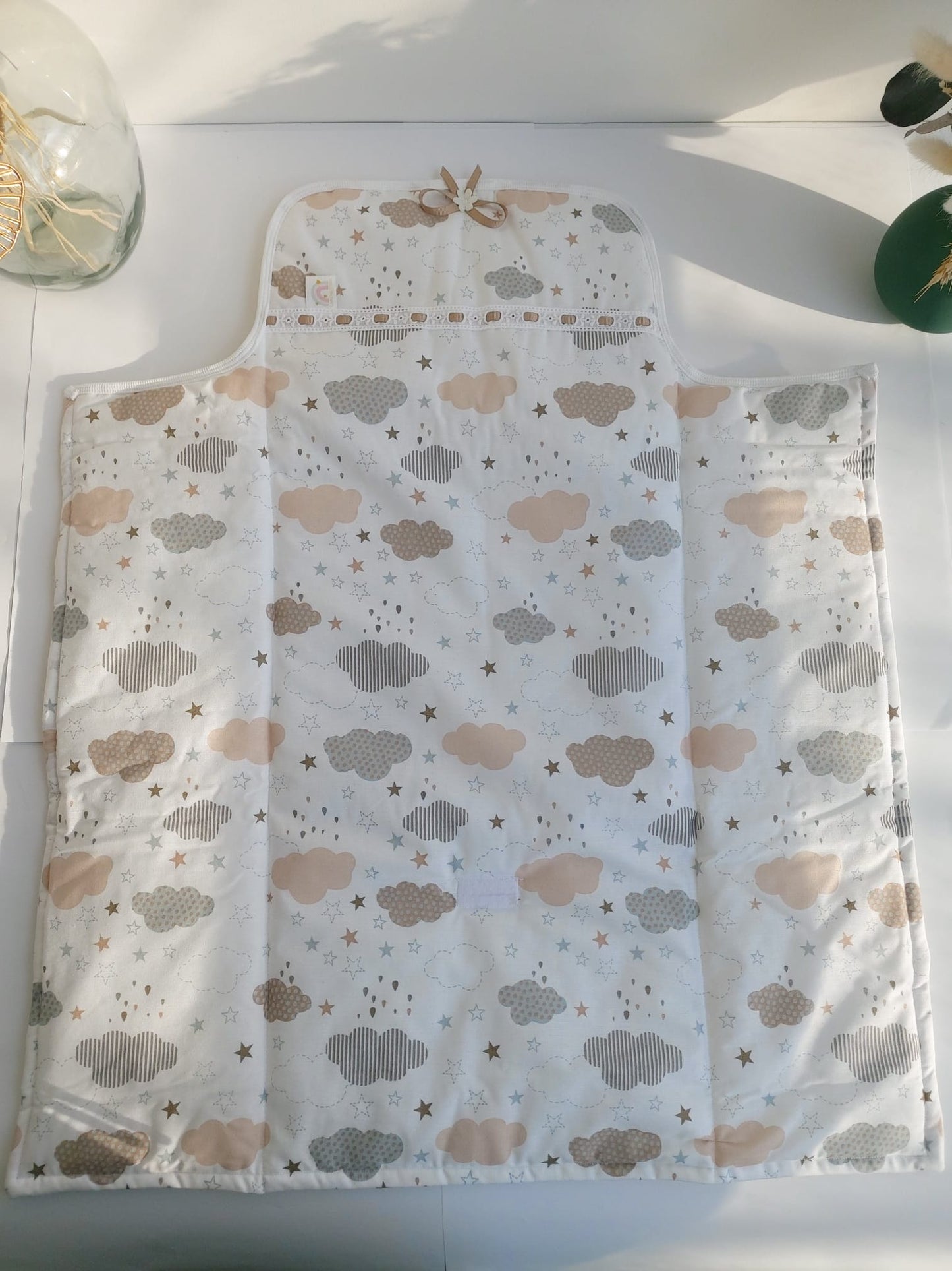 Matelas à langer nomade - Nuages marron