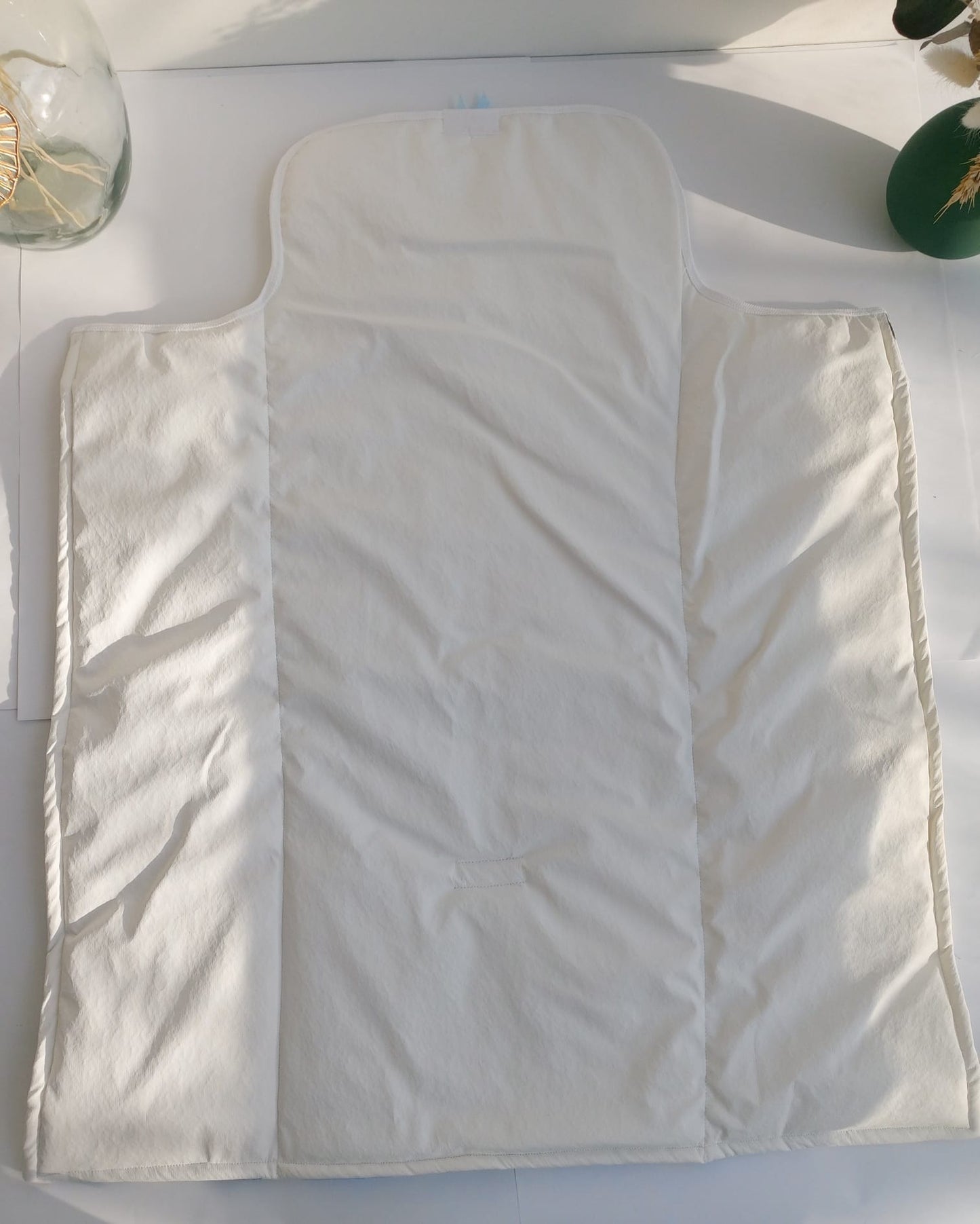 Matelas à langer nomade - Montgolfières bleu - à broder