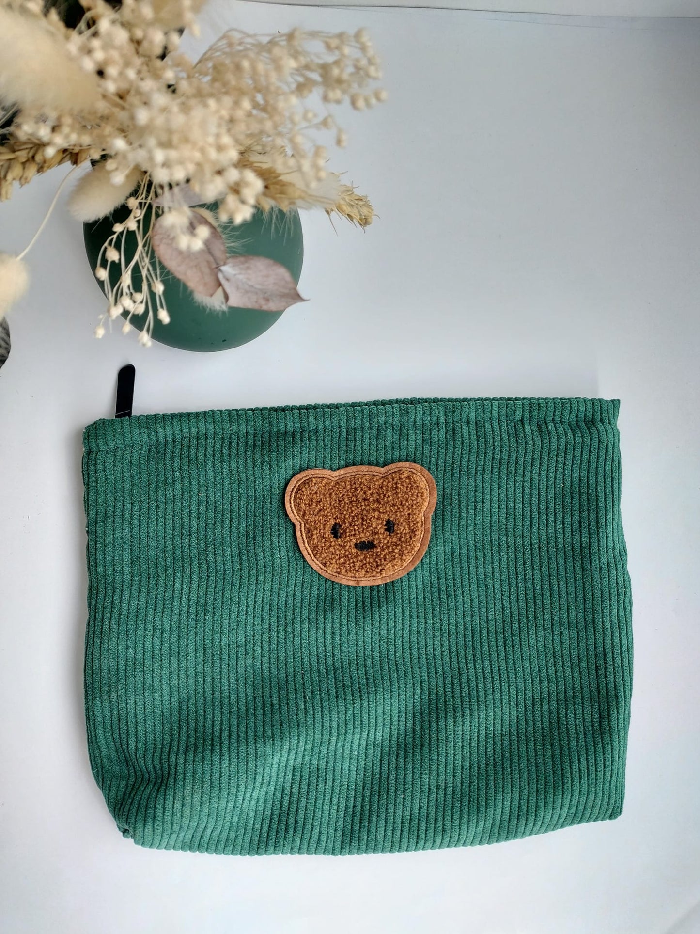 Pochette Ourson - Vert sapin
