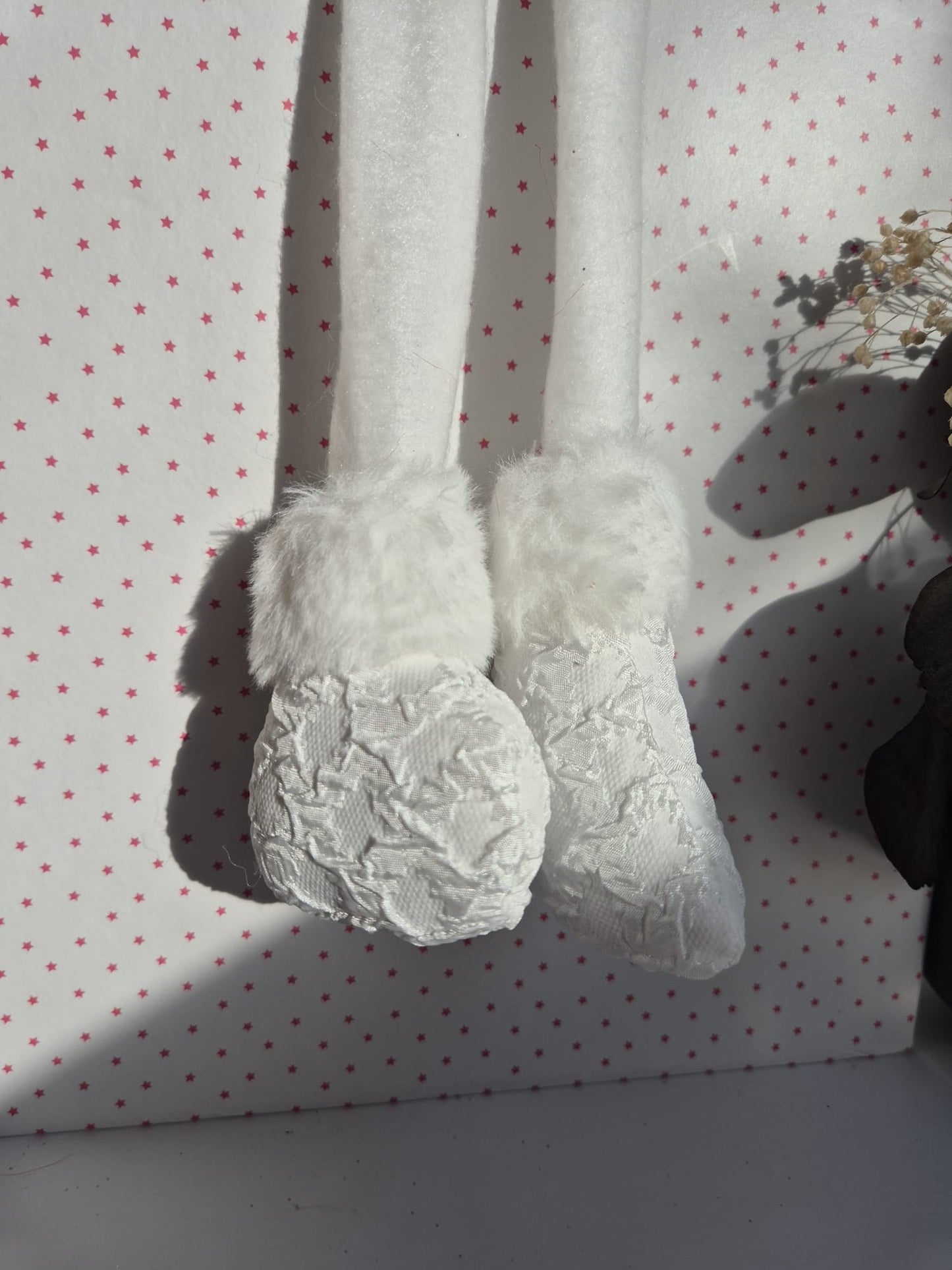 Poupée Jade assise - Blanche jacquard