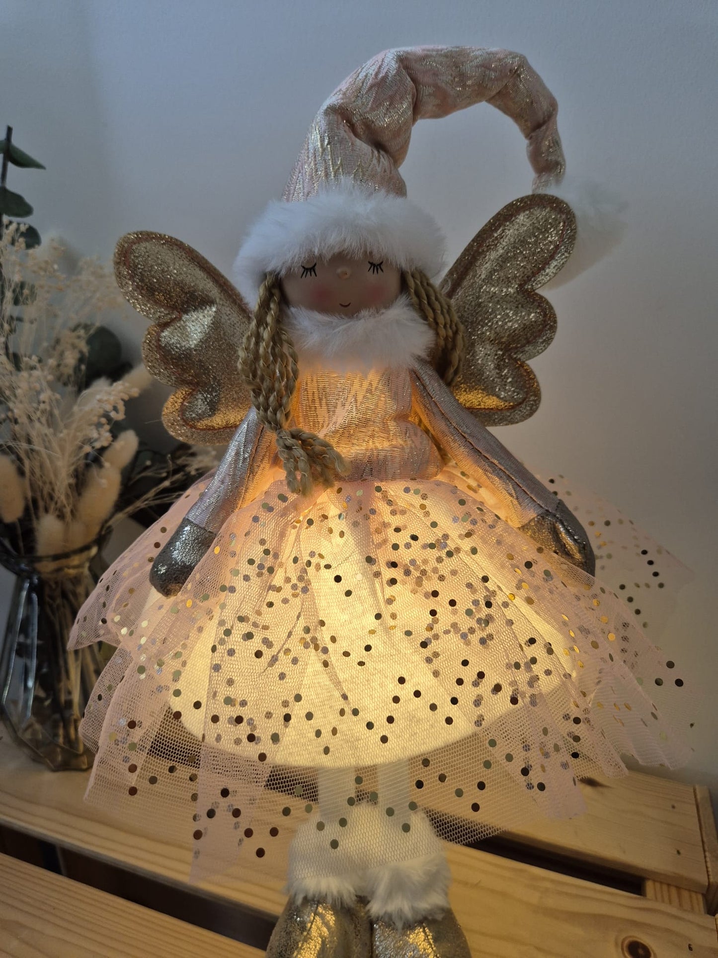 Poupée Jade debout - Rose pois