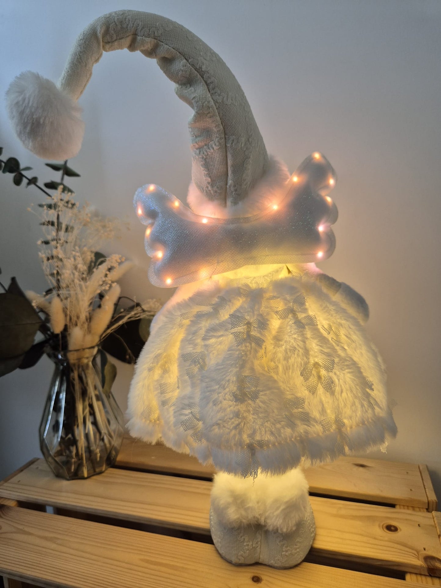 Poupée Jade debout - Blanche noeuds