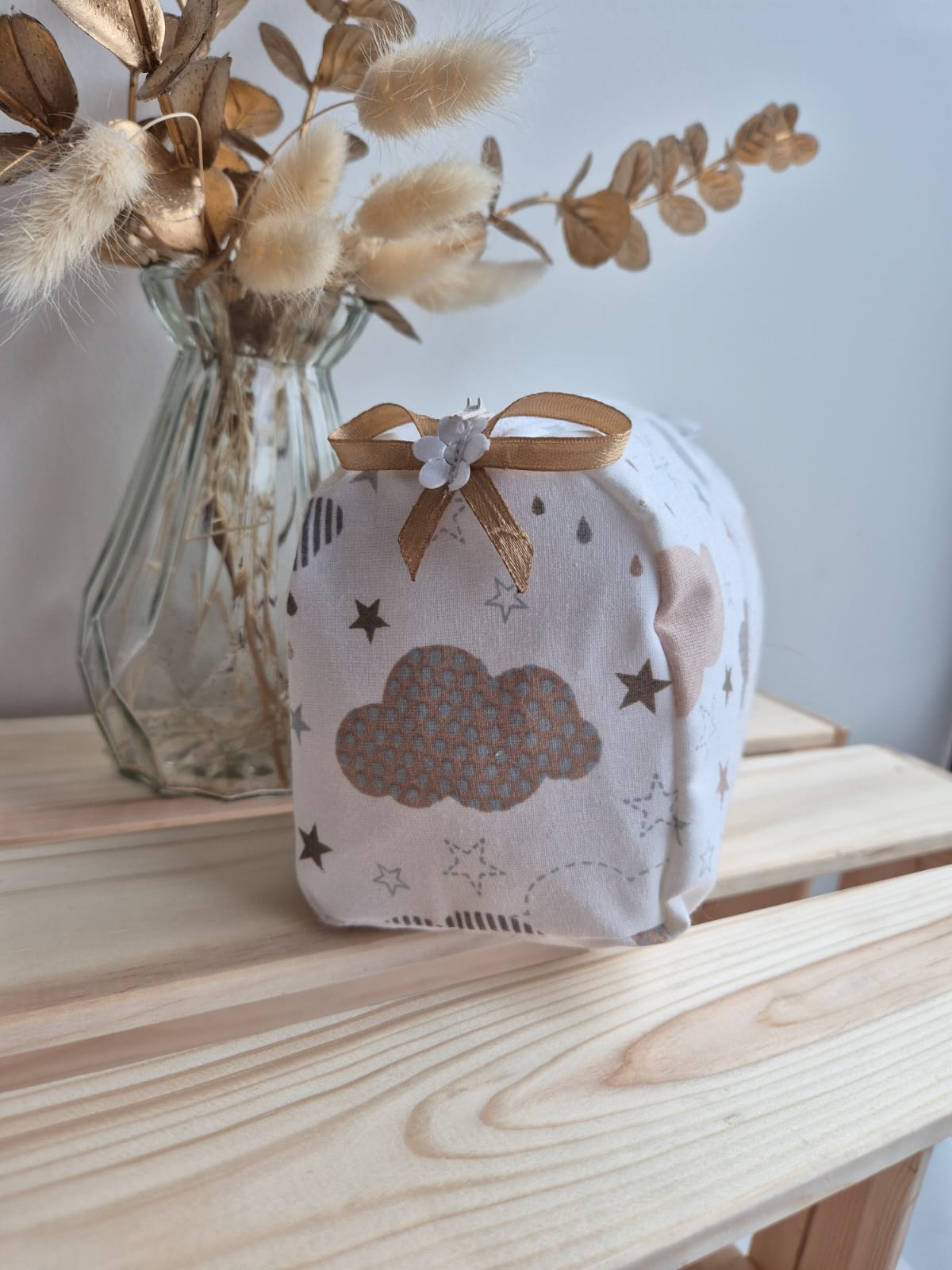Trousse de toilette - Nuages marron - broderie possible