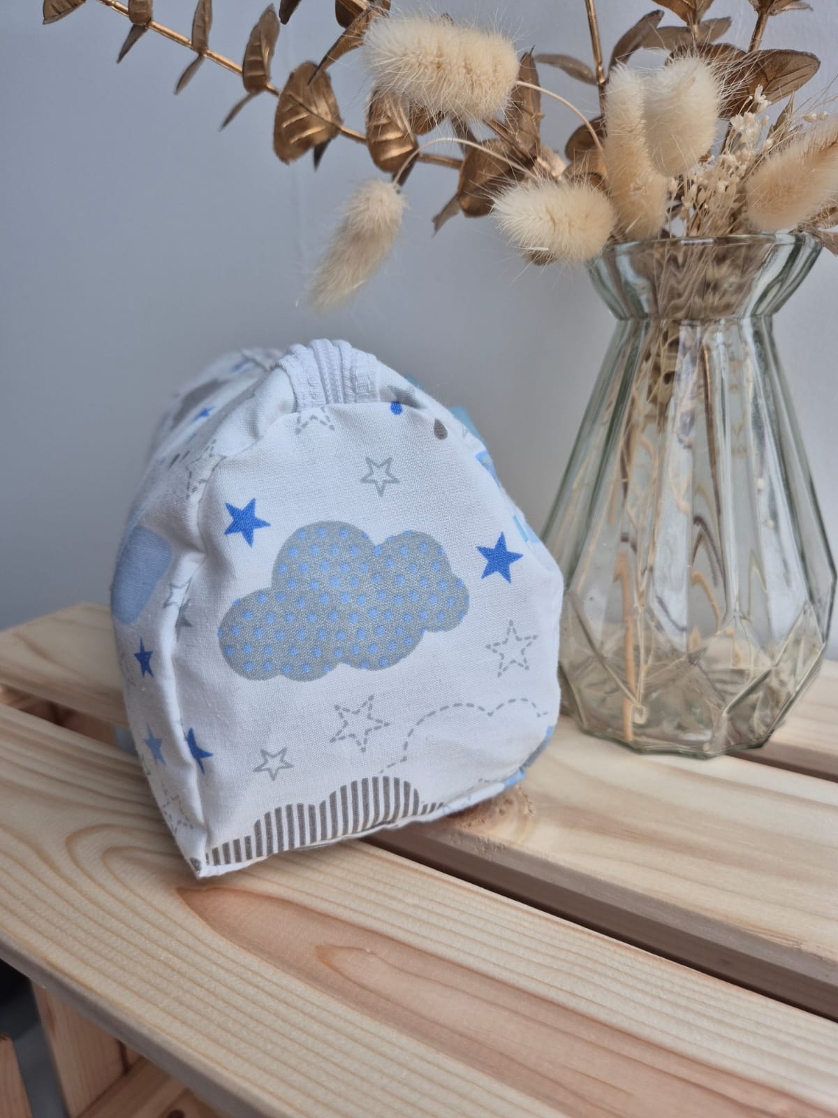 Trousse de toilette - Nuages bleu (sans broderie)