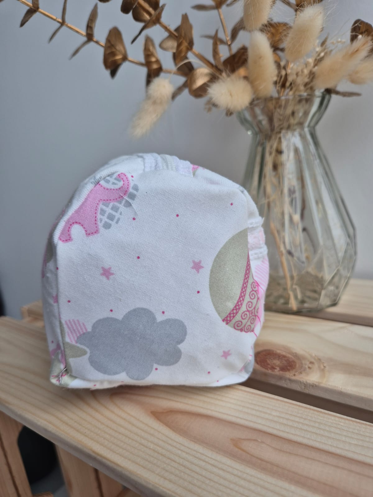 Trousse de toilette - Montgolfières rose (sans broderie)