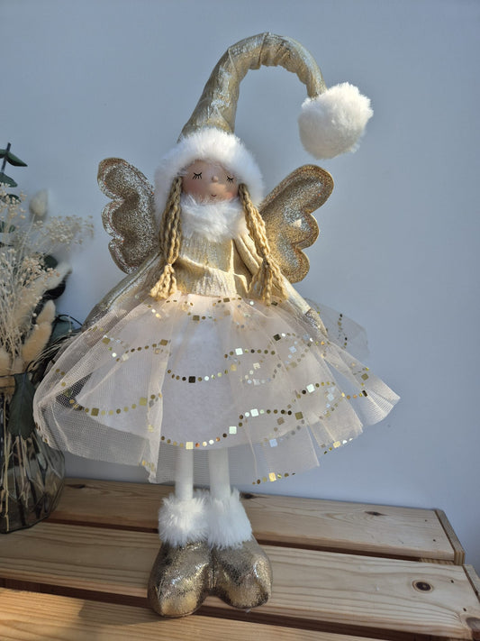 Poupée Jade debout - Dorée scintillante