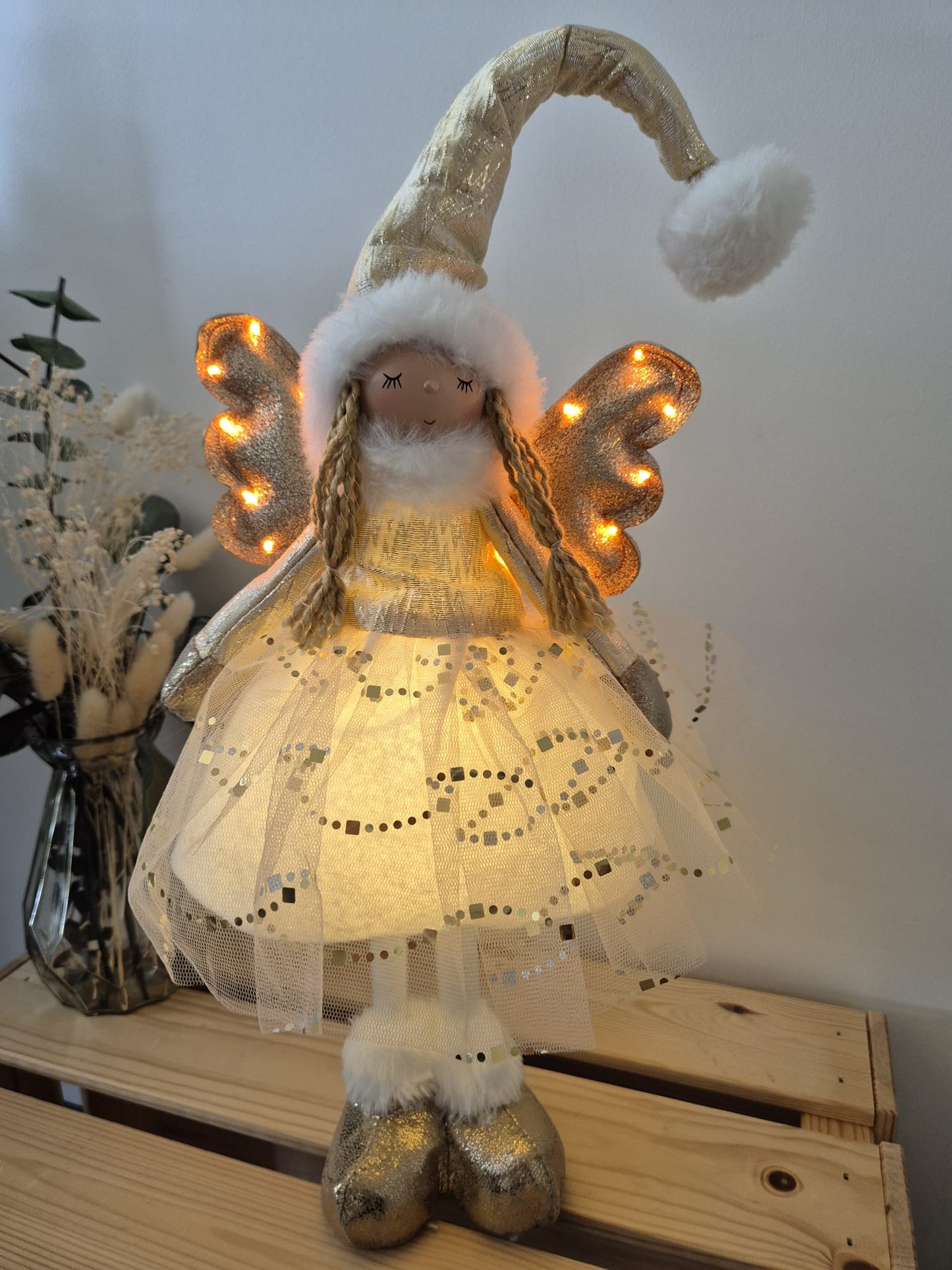 Poupée Jade debout - Dorée scintillante