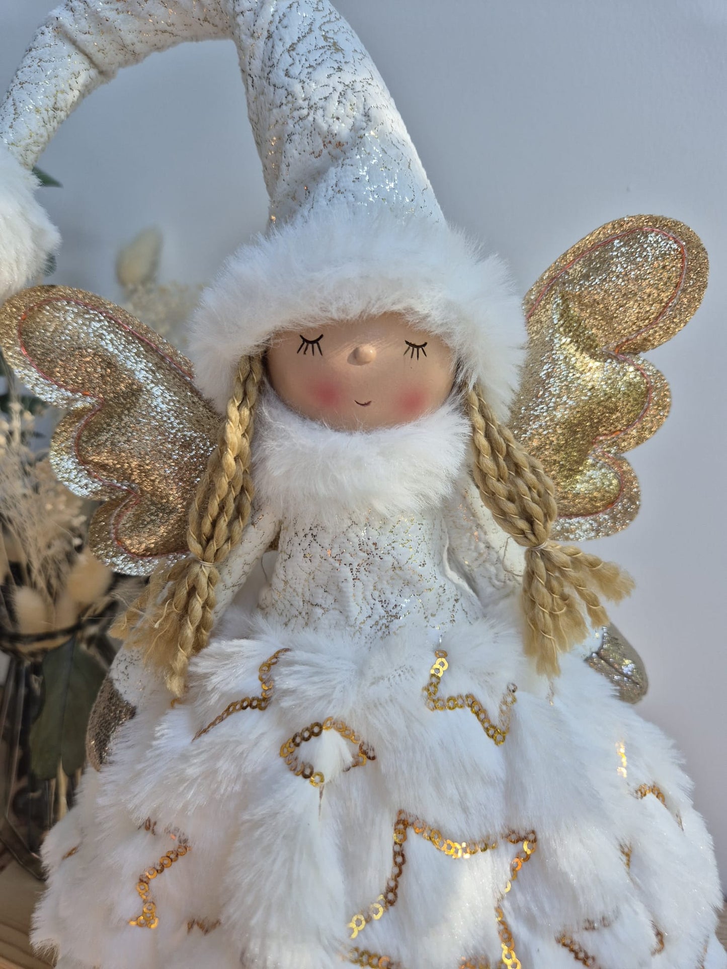 Poupée Jade debout - Blanche velours étoiles