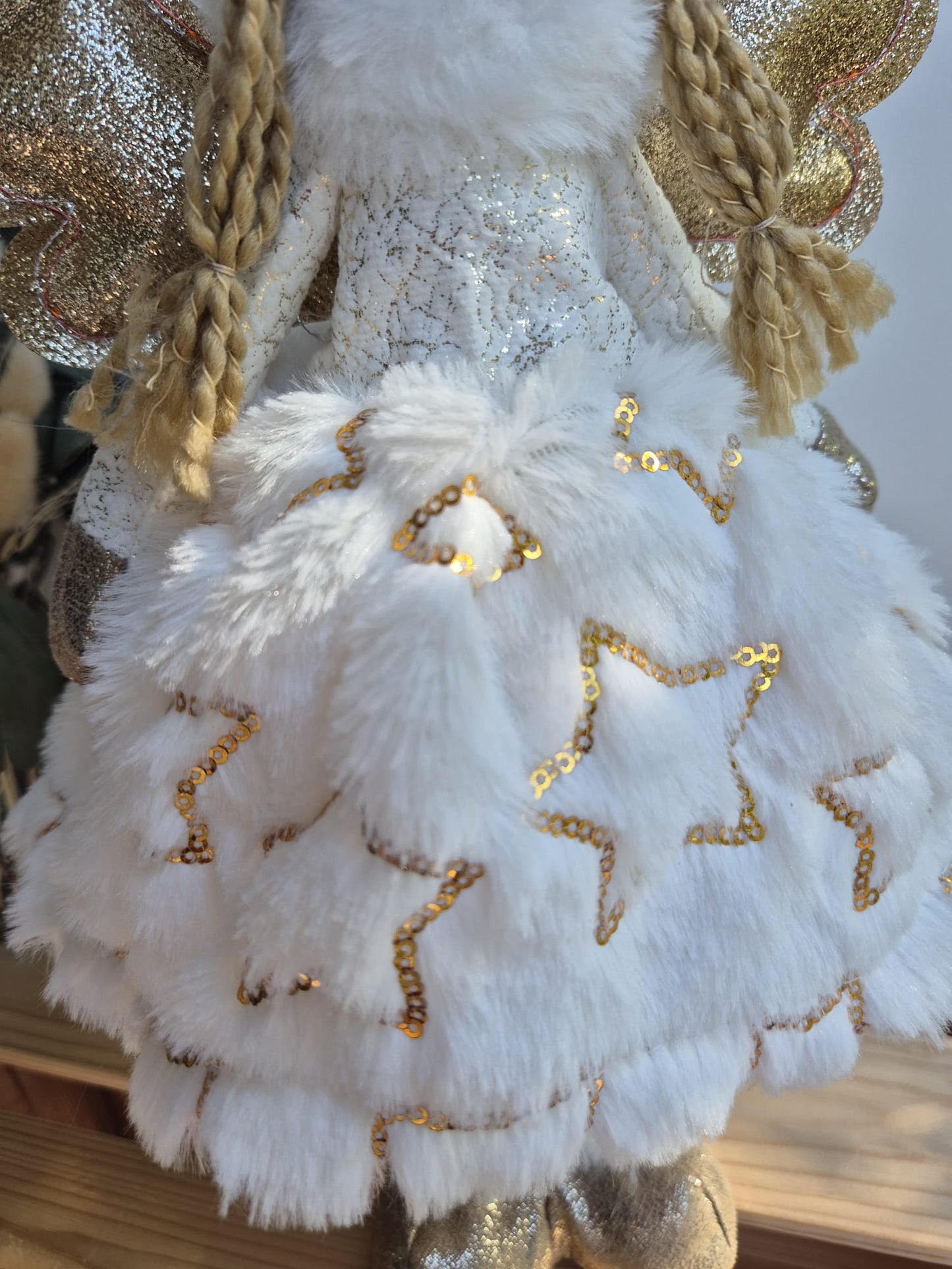 Poupée Jade debout - Blanche velours étoiles