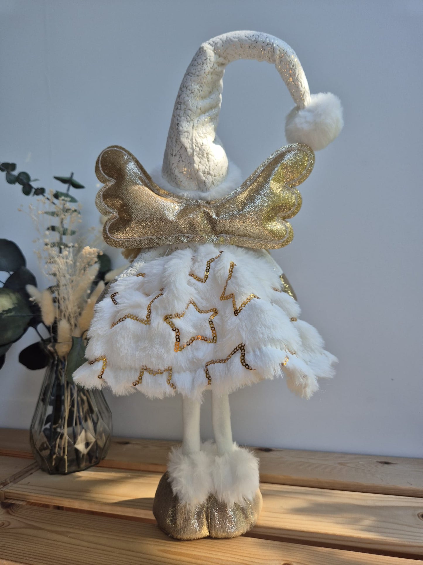 Poupée Jade debout - Blanche velours étoiles