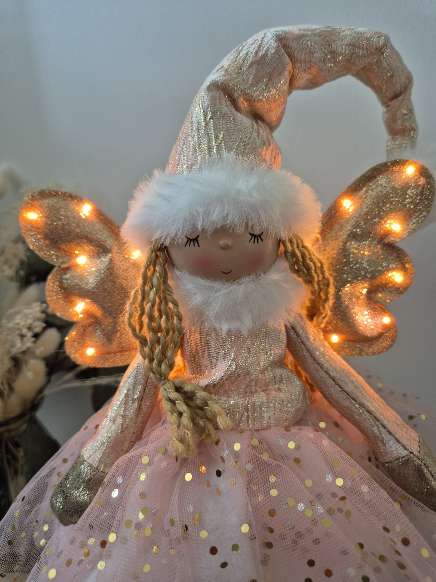 Poupée Jade debout - Rose pois