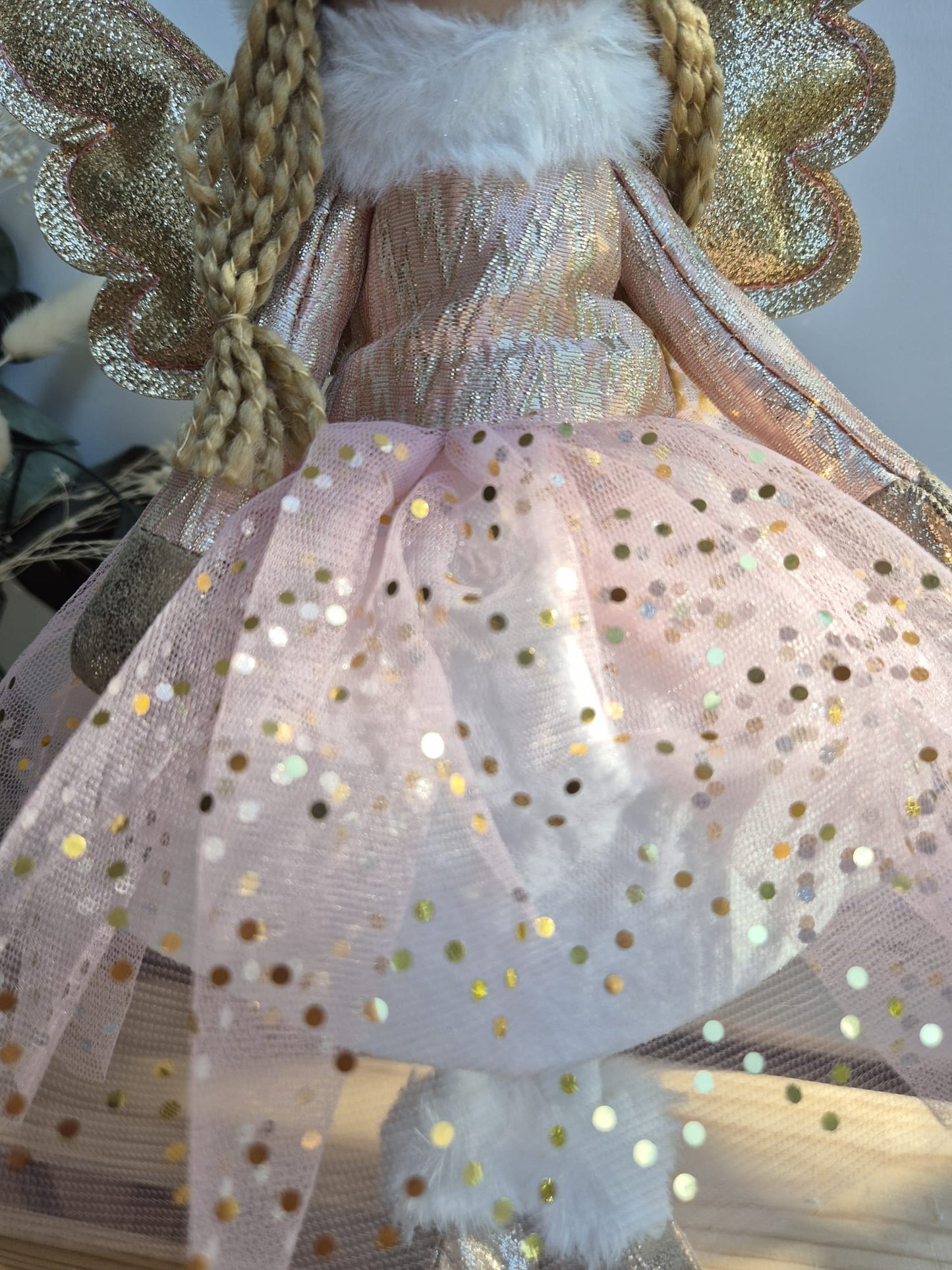 Poupée Jade debout - Rose pois