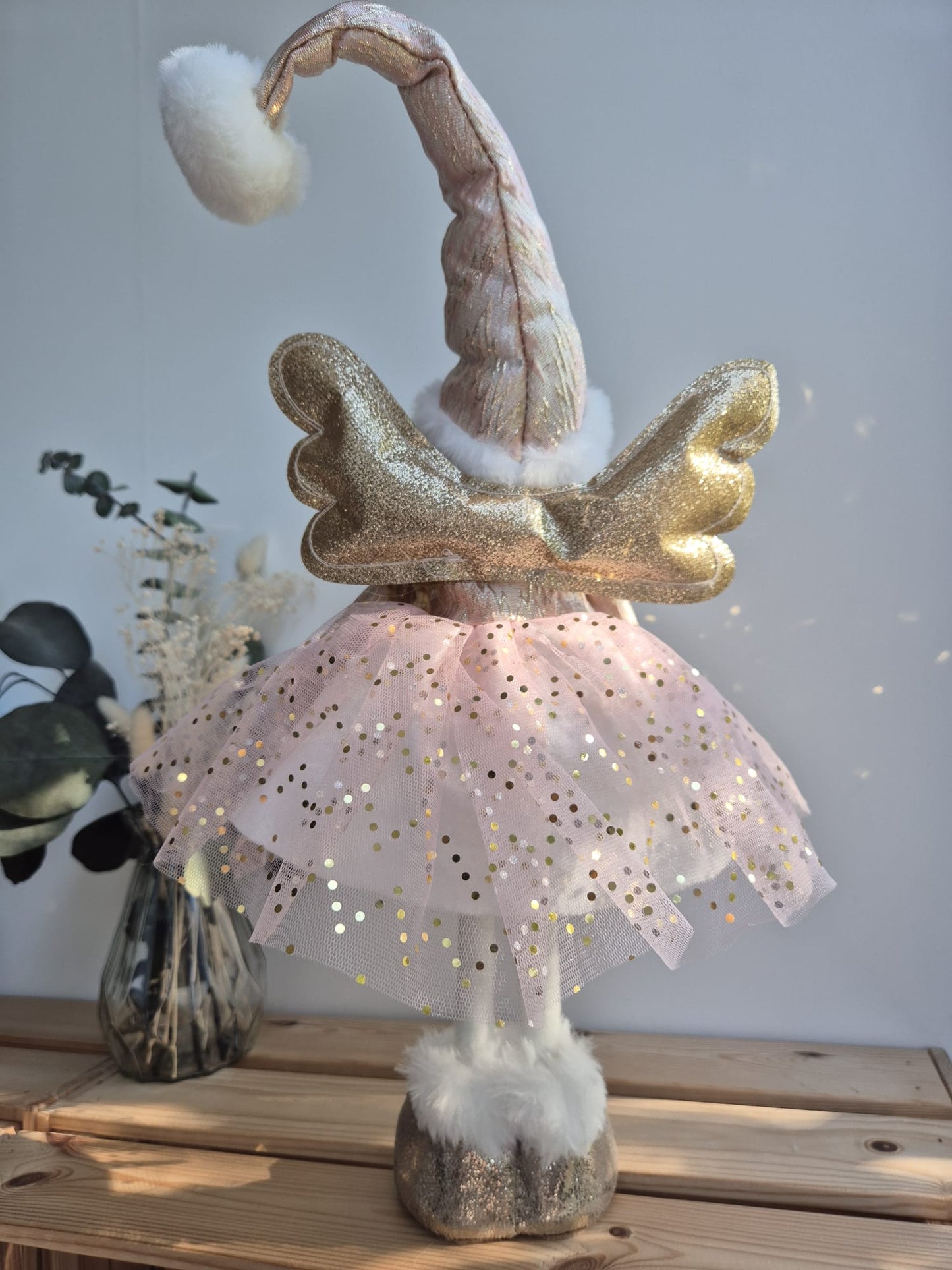 Poupée Jade debout - Rose pois