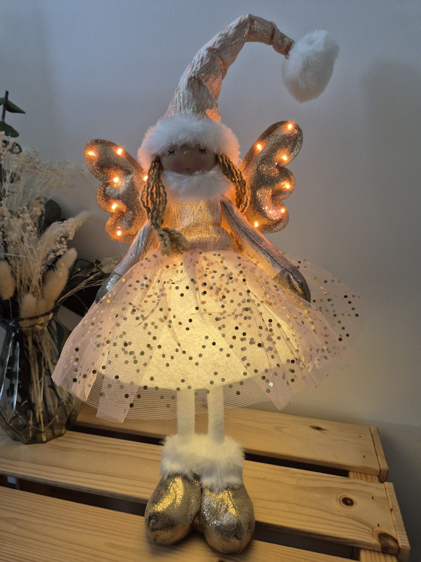 Poupée Jade debout - Rose pois