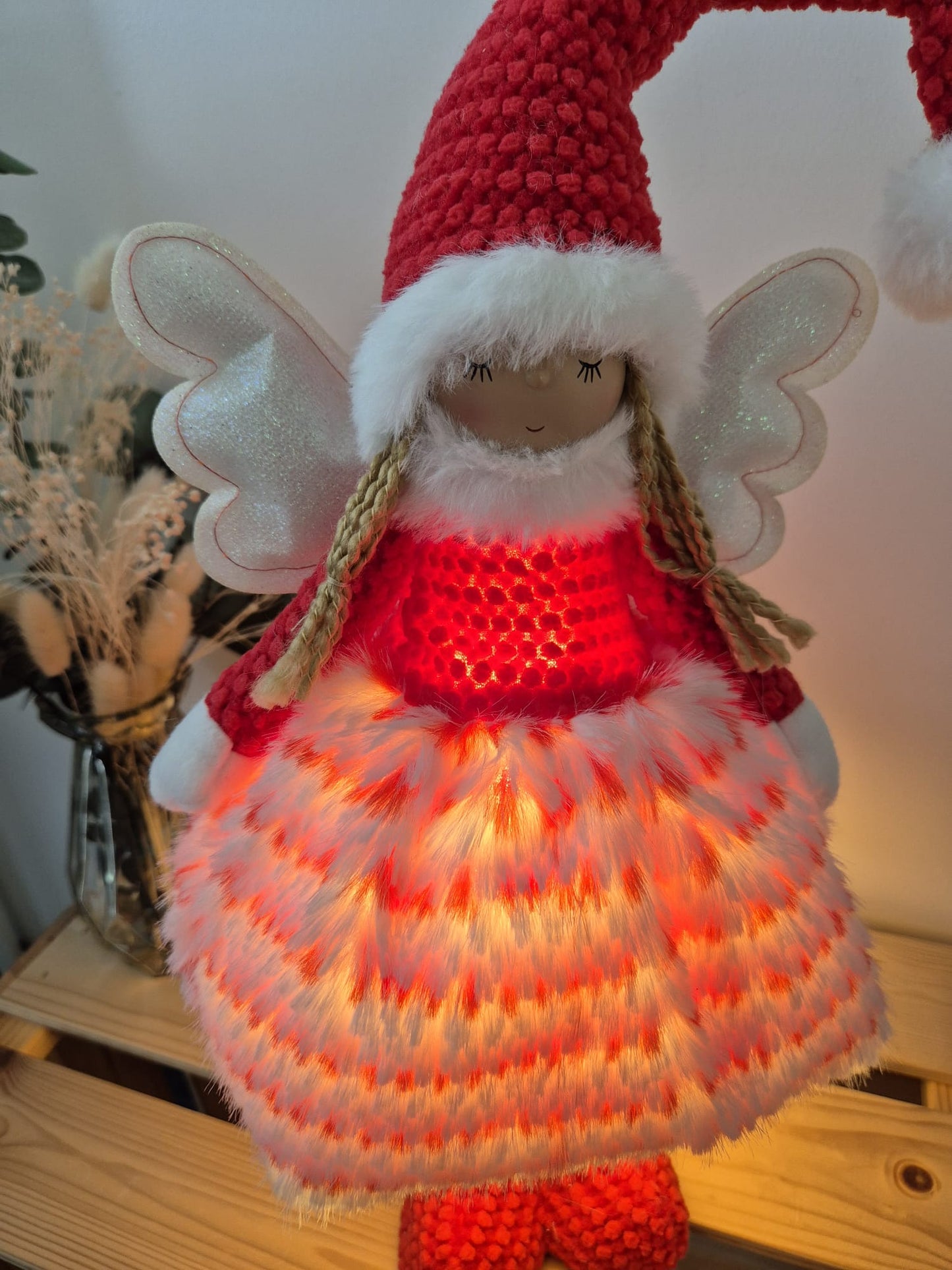 Poupée Jade debout - Rouge tricot