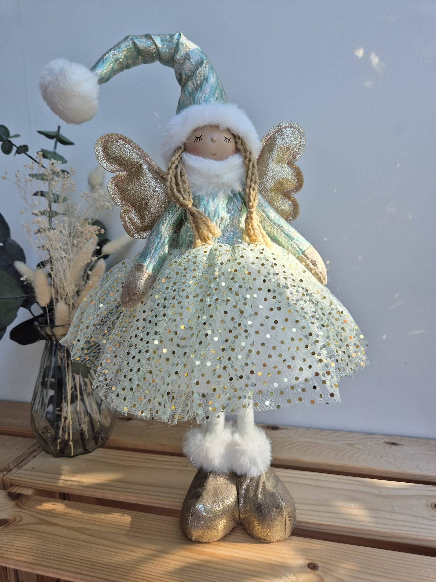 Poupée Jade debout - Verte pois