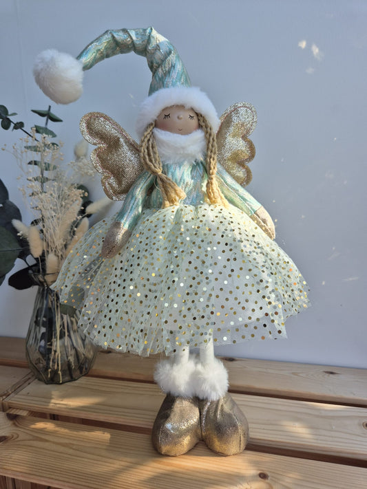 Poupée Jade debout - Verte pois