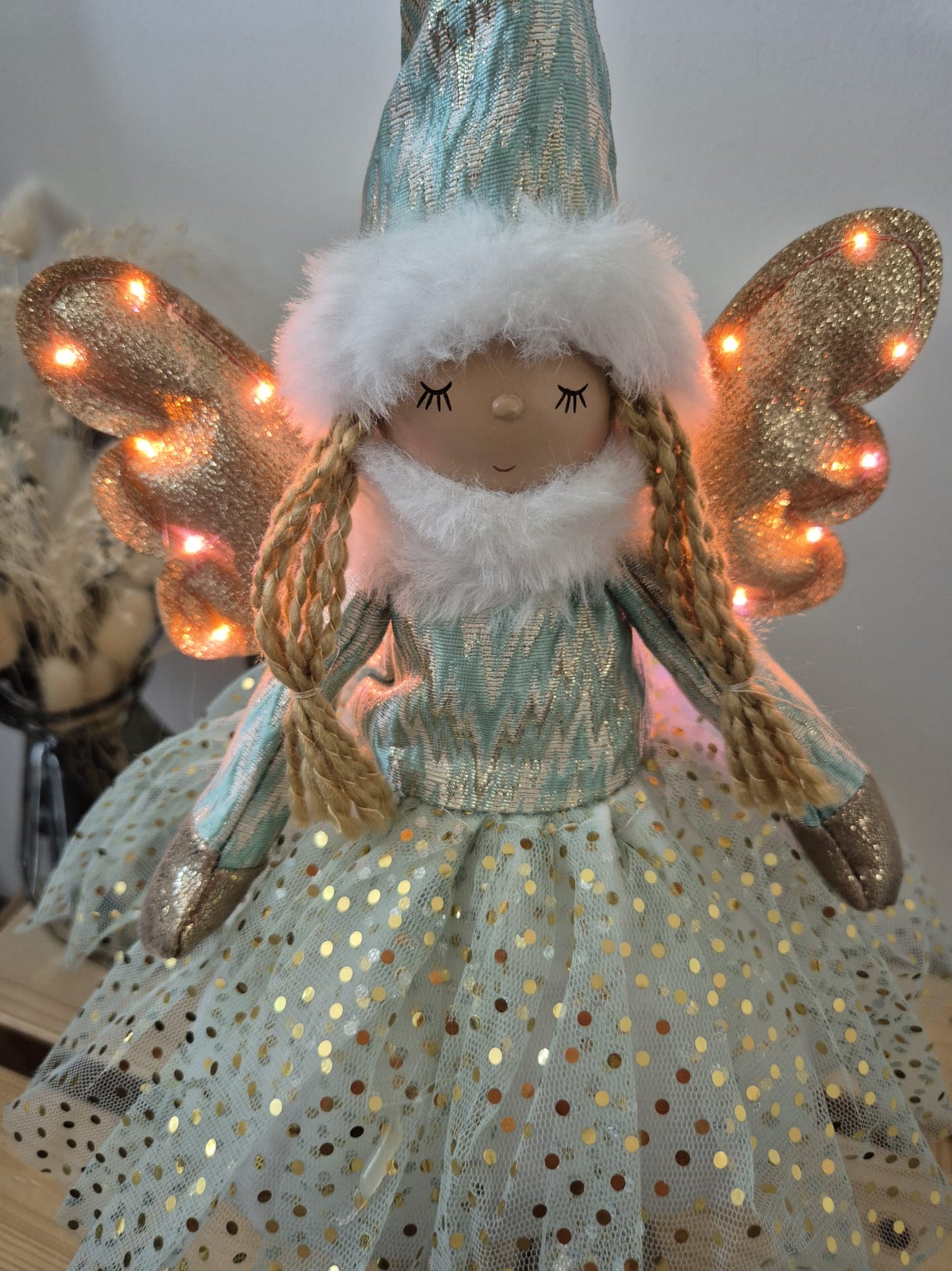 Poupée Jade debout - Verte pois