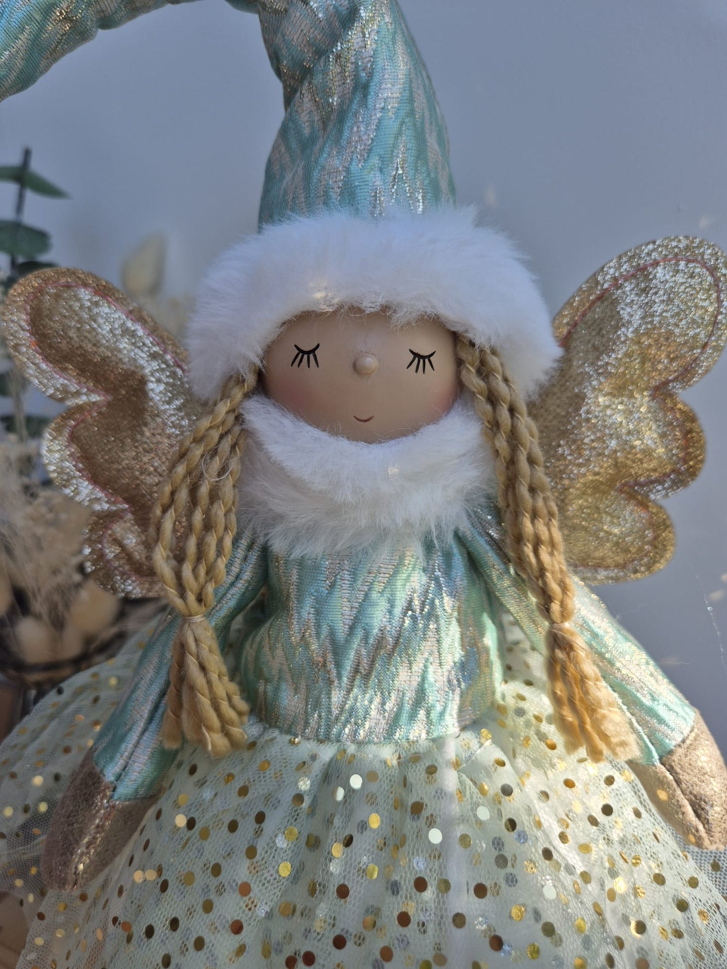 Poupée Jade debout - Verte pois