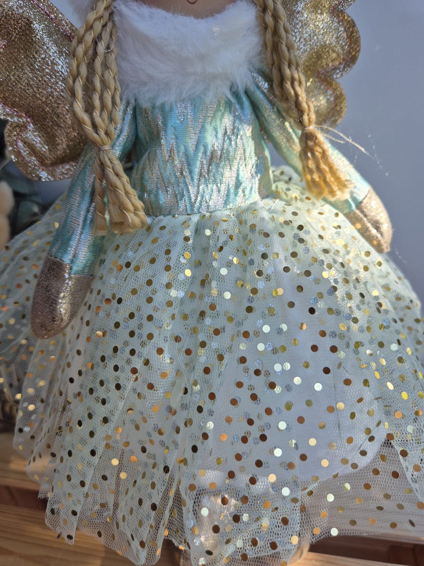 Poupée Jade debout - Verte pois