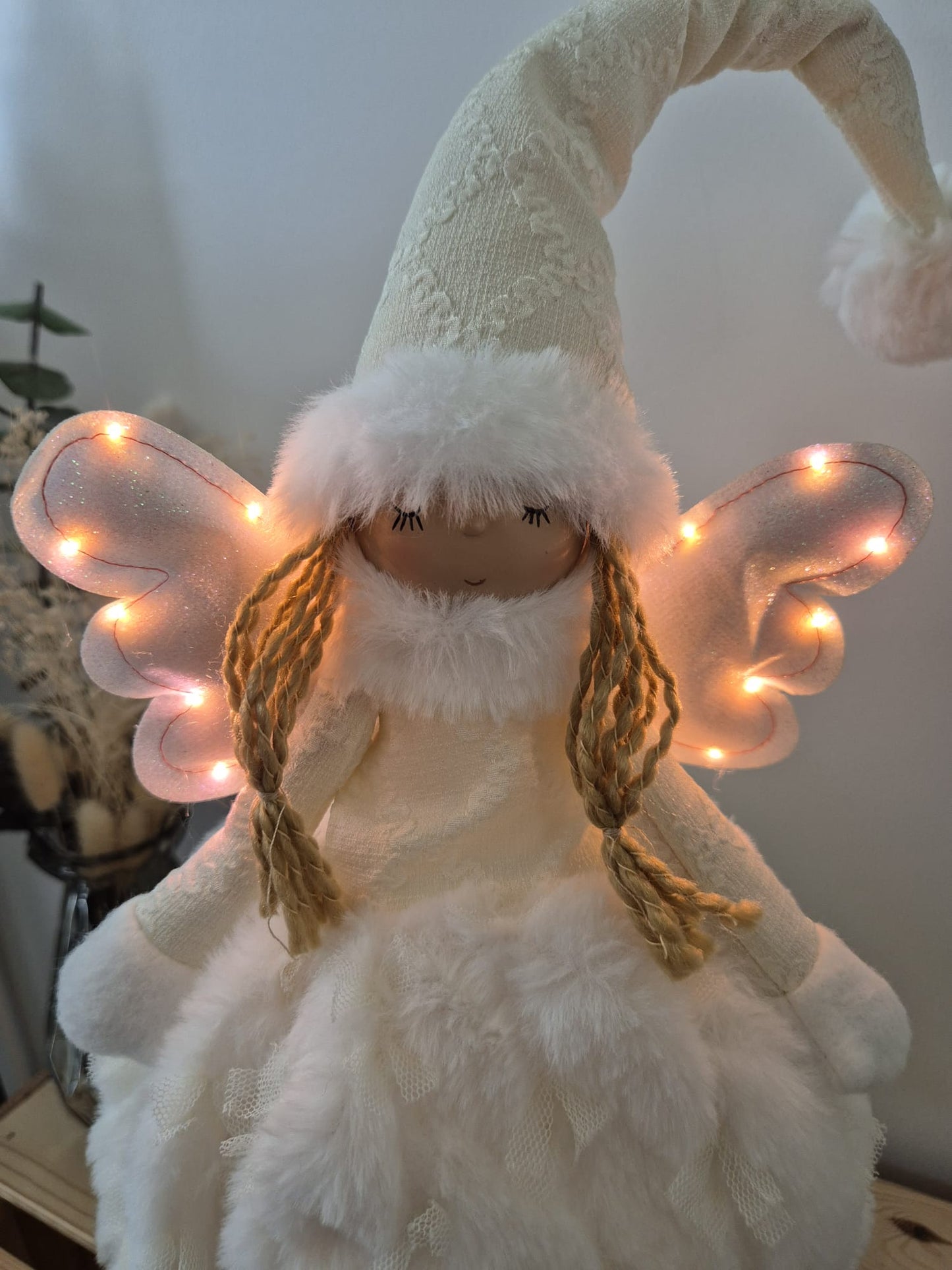 Poupée Jade debout - Blanche noeuds