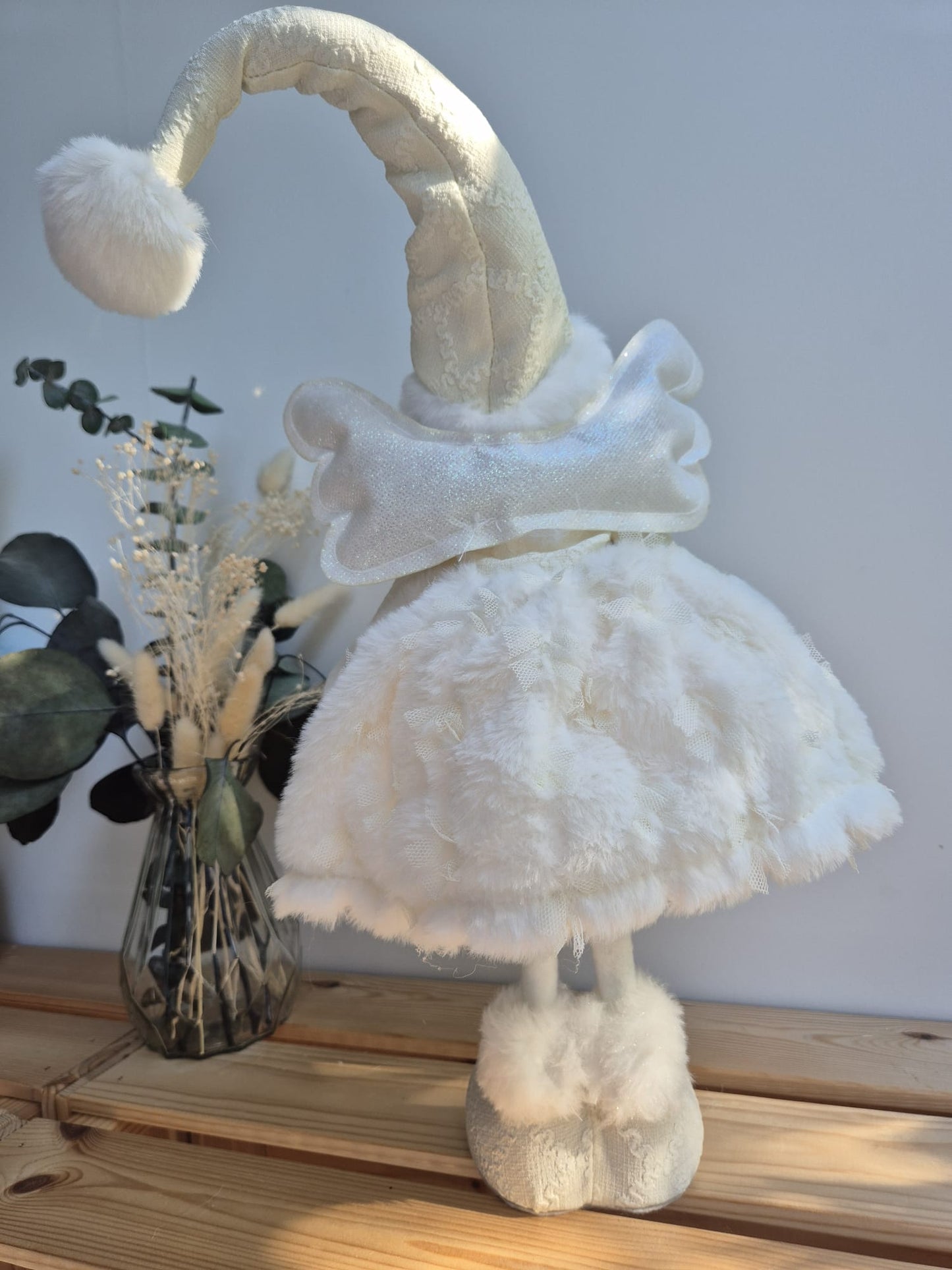 Poupée Jade debout - Blanche noeuds