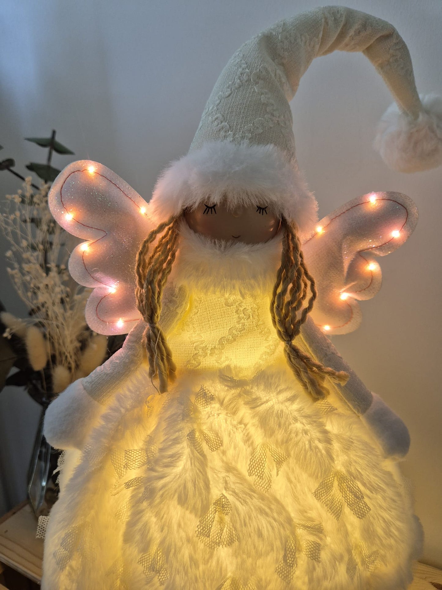 Poupée Jade debout - Blanche noeuds