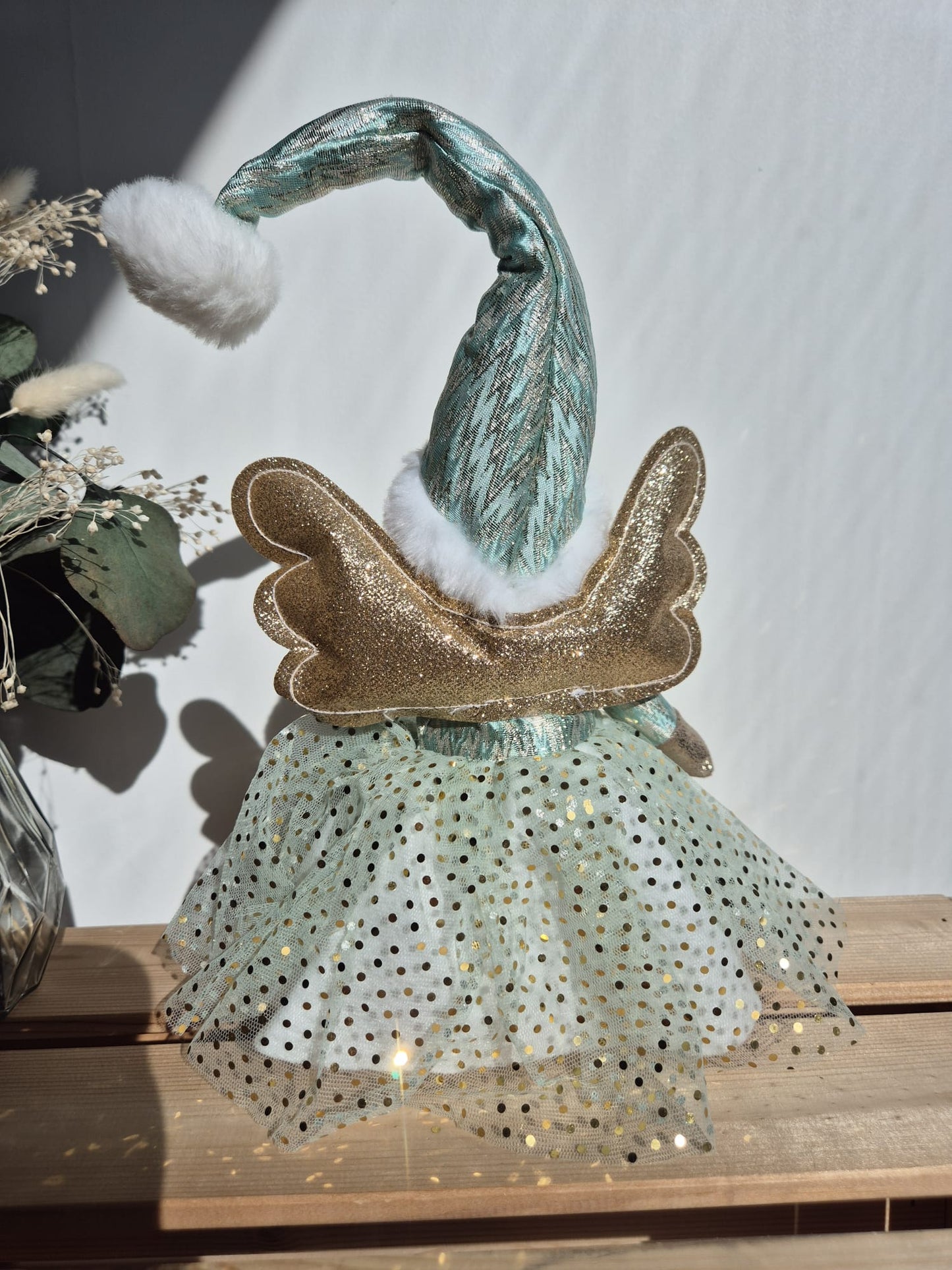 Poupée Jade assise - Verte pois